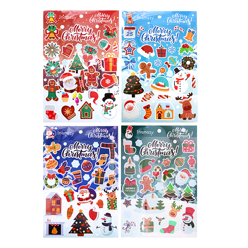 WSWC145-101 Christmas colorful scene stickers