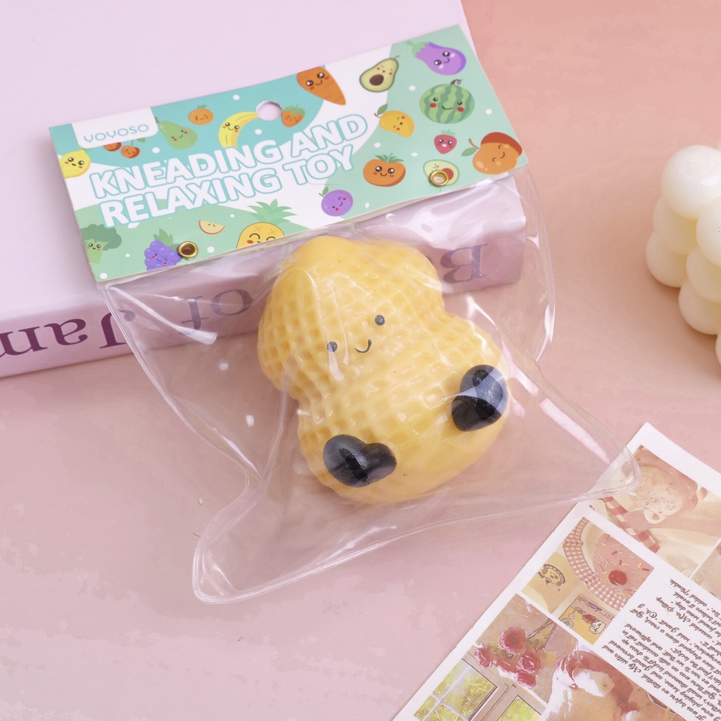 Farm Series - TLSQ10 cream farm peanut kneading and relaxing toy
