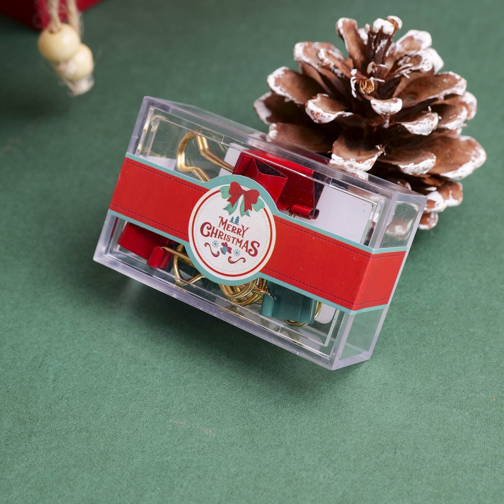 Christmas series 19mm binder clip with box-6pcs