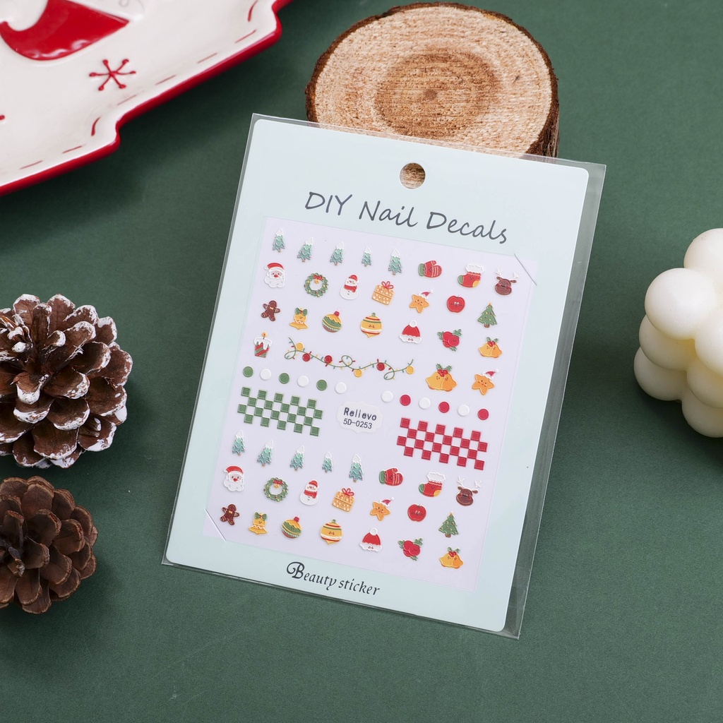 Christmas series -Holly Auspicious Decoration Nail Stickers
