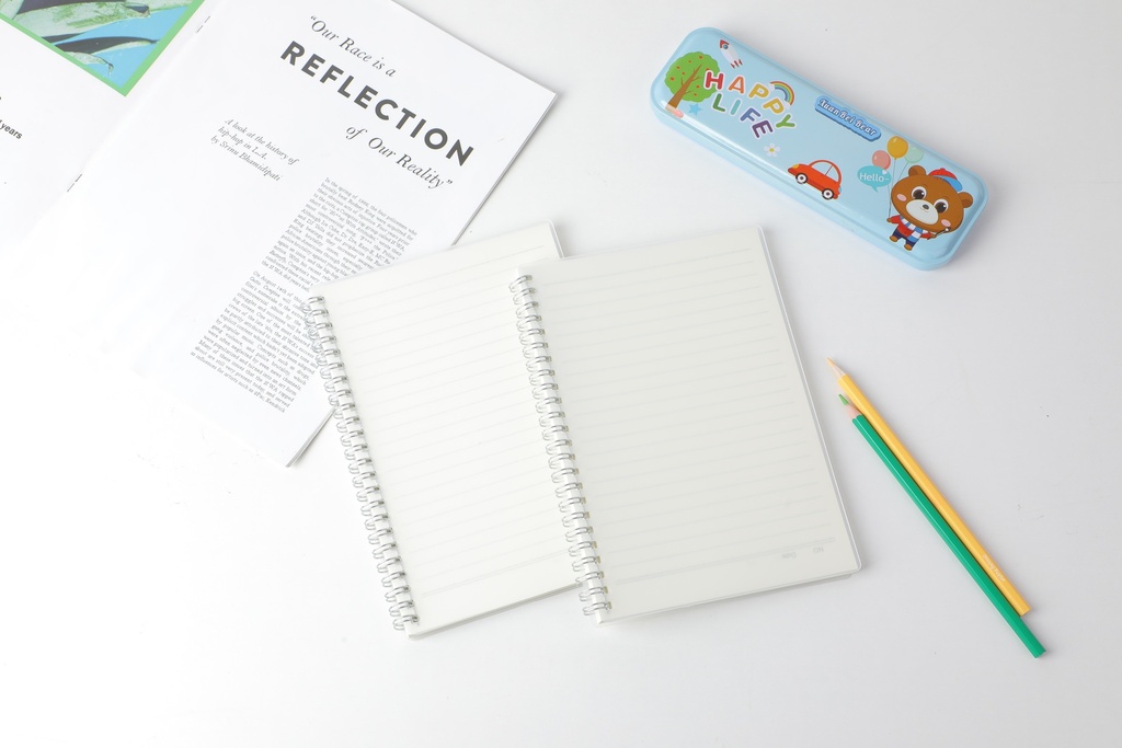 A5 horizontal line basic PP coil notebook