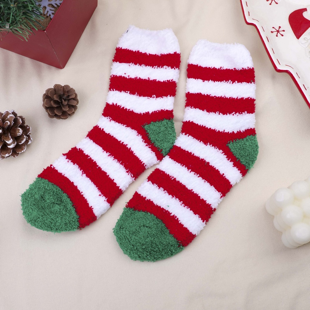 Coral Fleece Christmas Stocking - 1