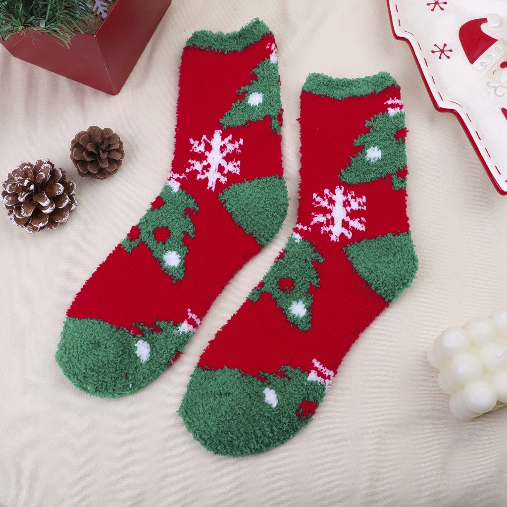 Coral Fleece Christmas Stocking - 2