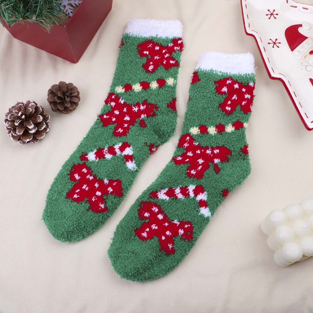 Coral Fleece Christmas Stocking - 3