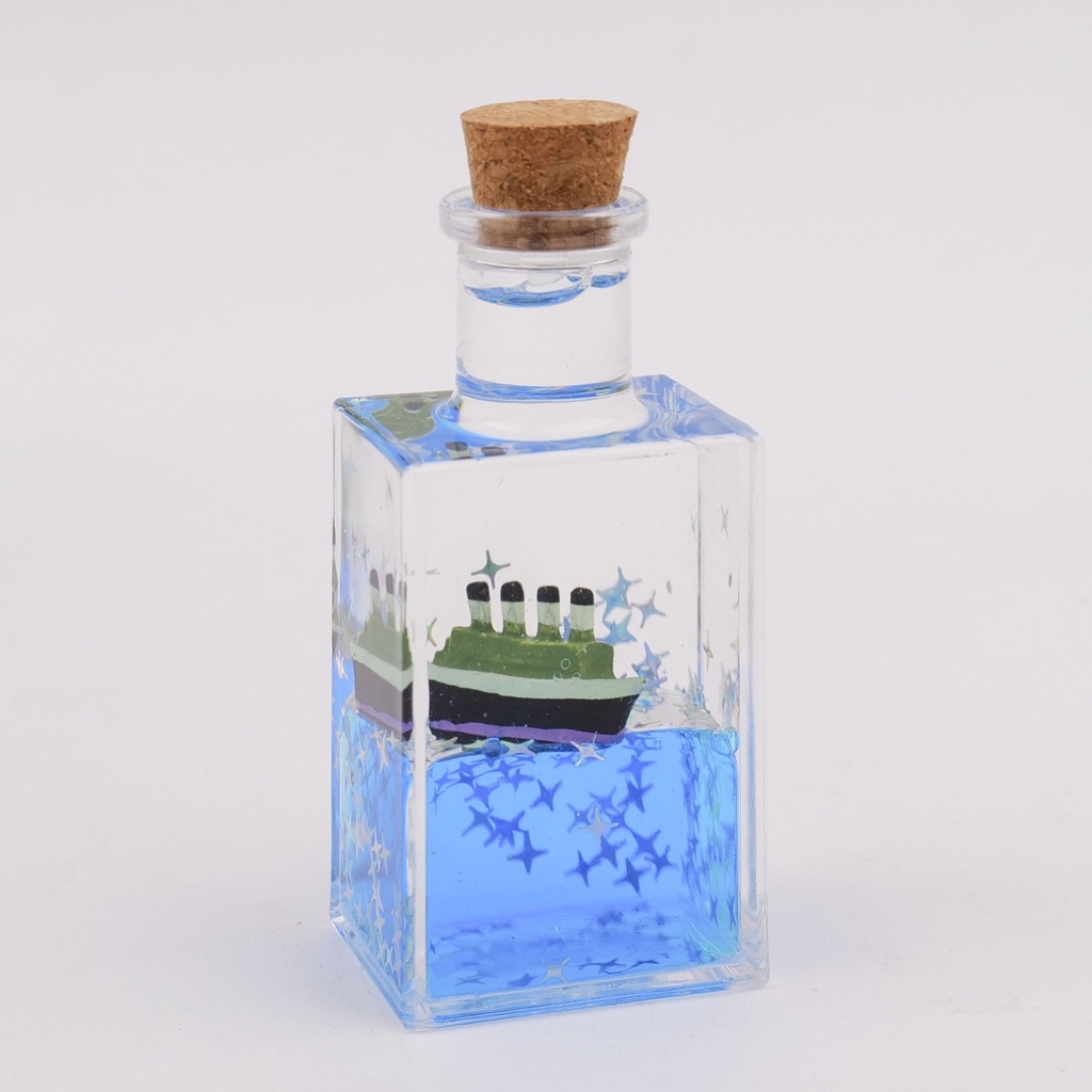 MINI Blue Water 4-star Piece Boat Oil-dripping Ornament