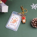 Christmas series card holder with doll