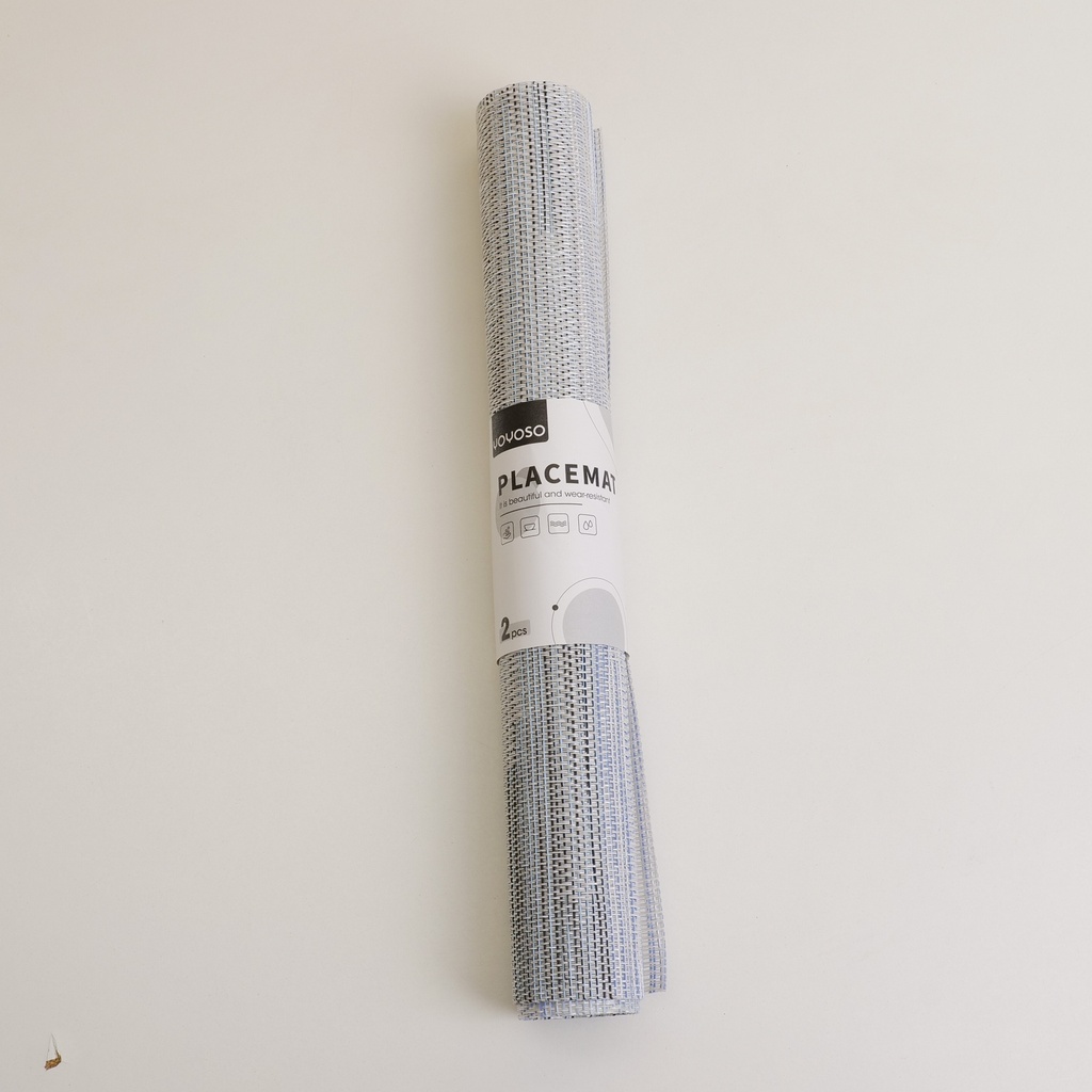 Vertical Stripe Placemats 2pcs-Grey