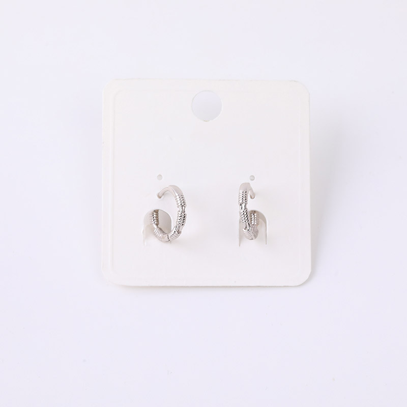 Simple Versatile Vegetarian Hoop Earrings-1