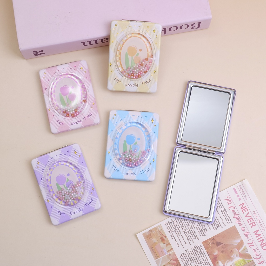 Oil filled square mirror - Tulip