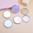 Simple Bowknot Round Princess Mirror with Gauzy Surface