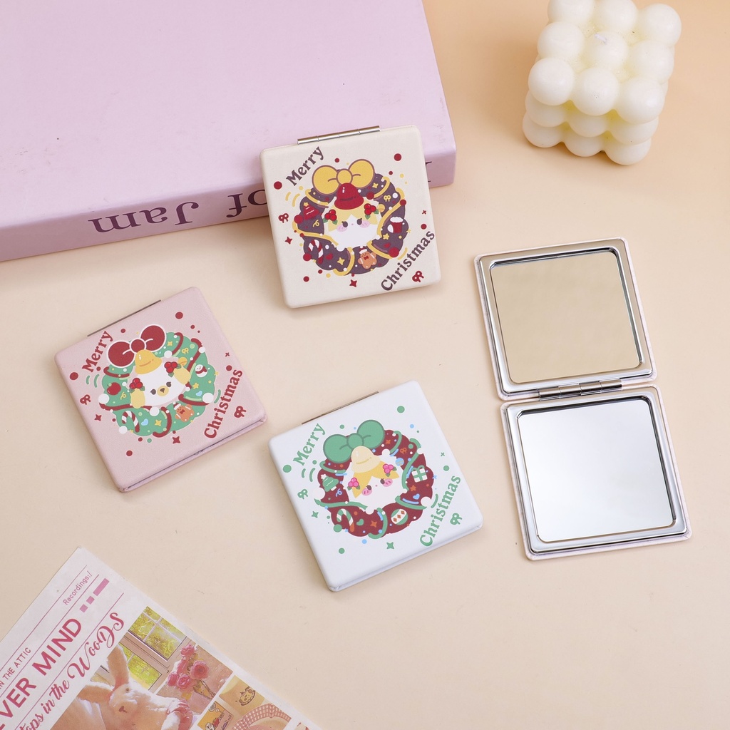 Christmas Series - Wreath Square Frosted Fashion Mirror