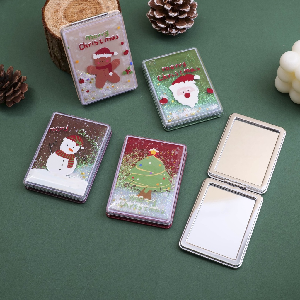 Christmas Series - Rectangular Flowing Sand Relief Fashion Mirror
