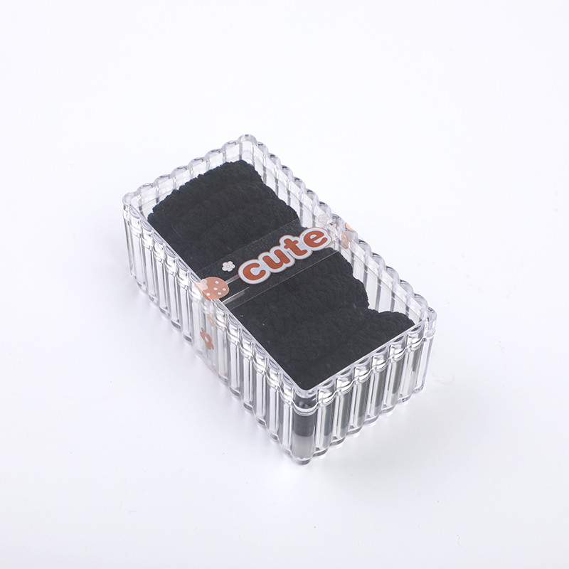 Double box black towel ring