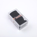 Double box black towel ring