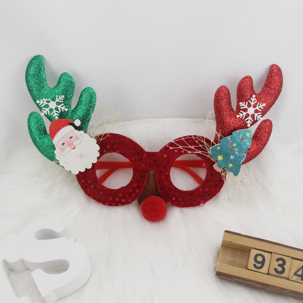 Antler Christmas glasses-1