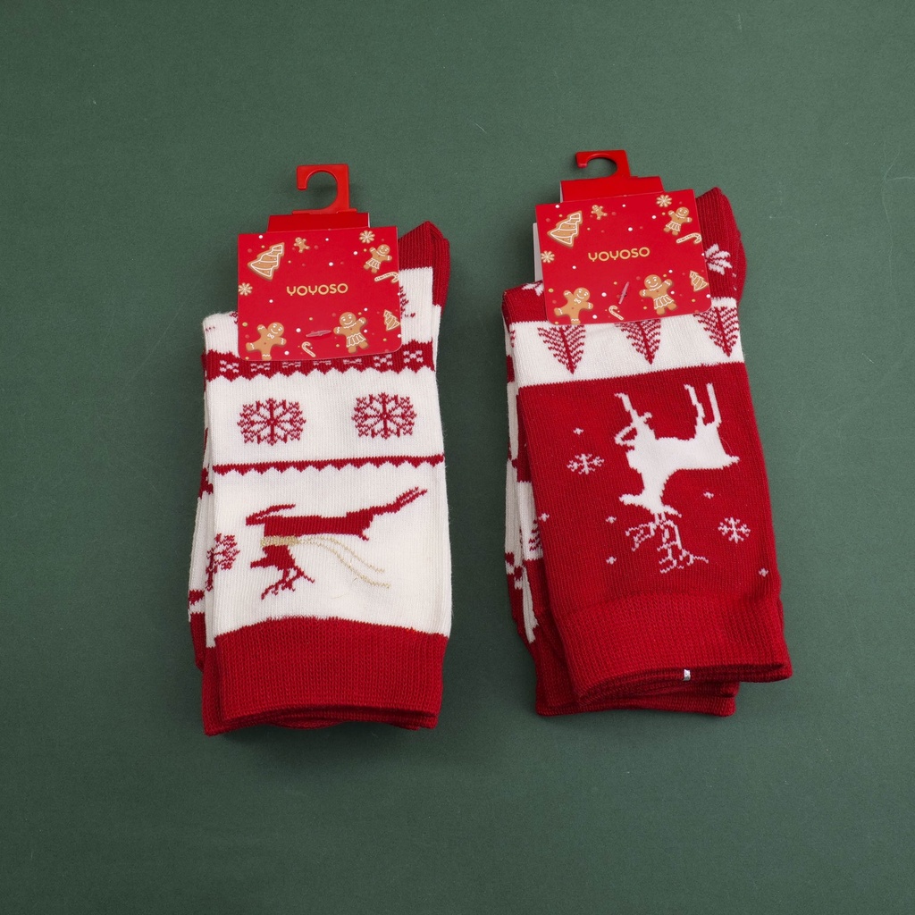 Christmas Mid-calf Socks（Pack of two pairs） - 12