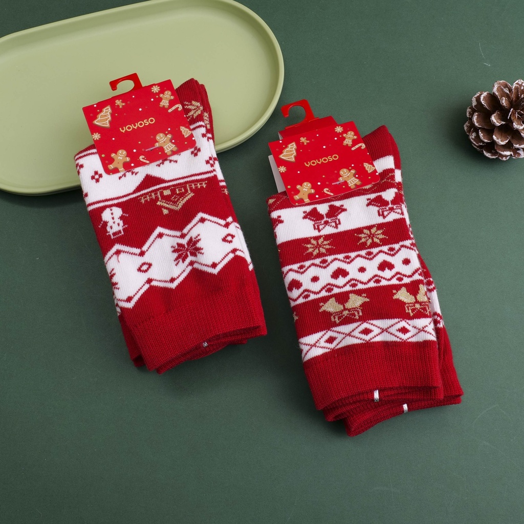Christmas Mid-calf Socks（Pack of two pairs） - 15