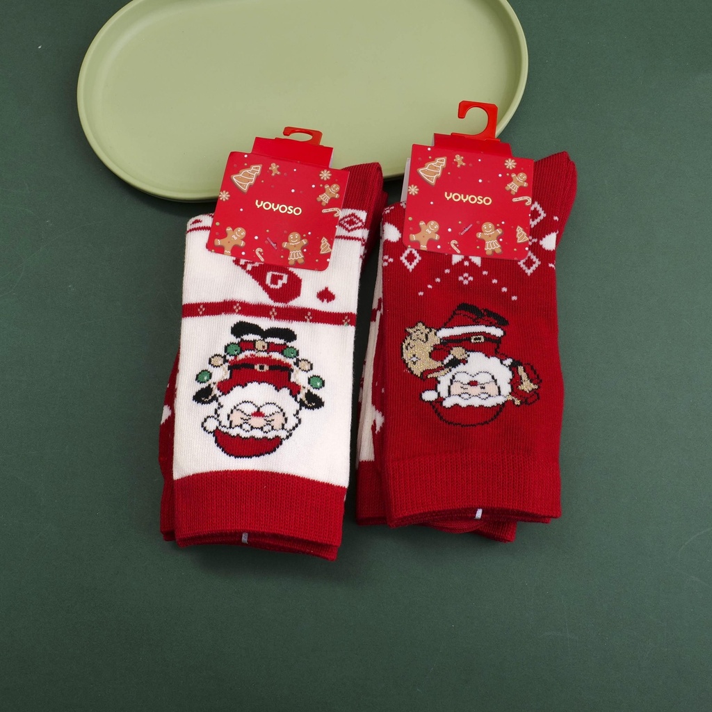 Christmas Mid-calf Socks（Pack of two pairs） - 19