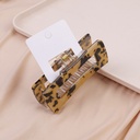Leopard print series square acrylic claw clamp -13cm