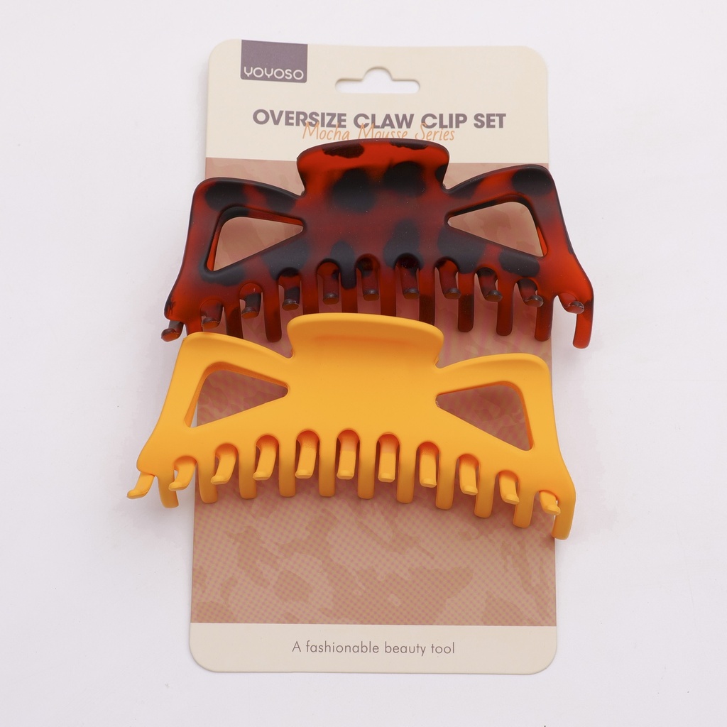 Mocha Mousse Series -OVERSIZE claw clip Set (2 pcs)