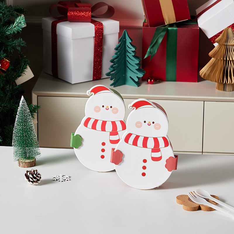 Christmas Series - Snowman Lunch Box (with Fork and Spoon)