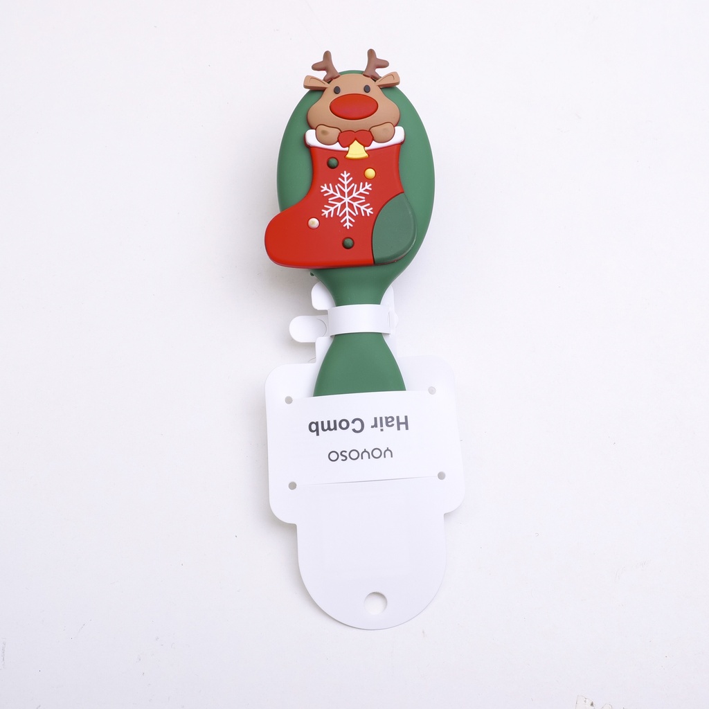 Christmas series -Green Christmas Socks Mini Air Cushion Comb