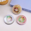 Christmas Series - Wreath 80mm Round Flowing Sand Fashion Mirror