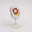 Christmas Series - Wreath 3-inch Oval Small Table Mirror