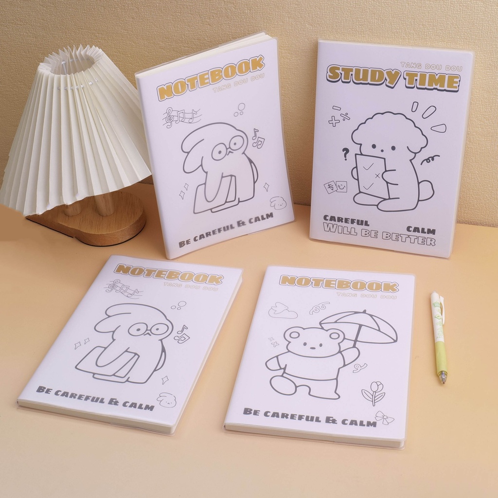 Line Melody Series - B5 Glue-bound Notebook - Ruled Inner Pages, 96 pcs