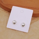 Simple Bead Earrings - Silver