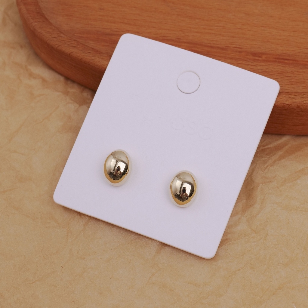 Simple Bead Earrings - Golden