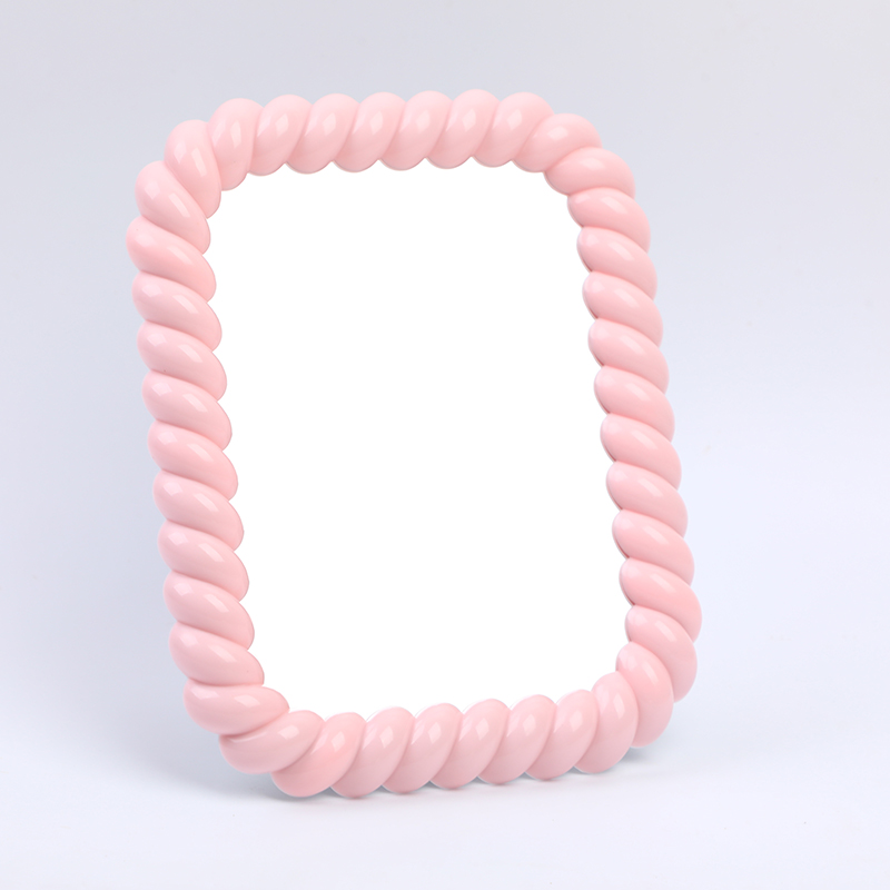INS style convenient wall mounted square cream mirror 