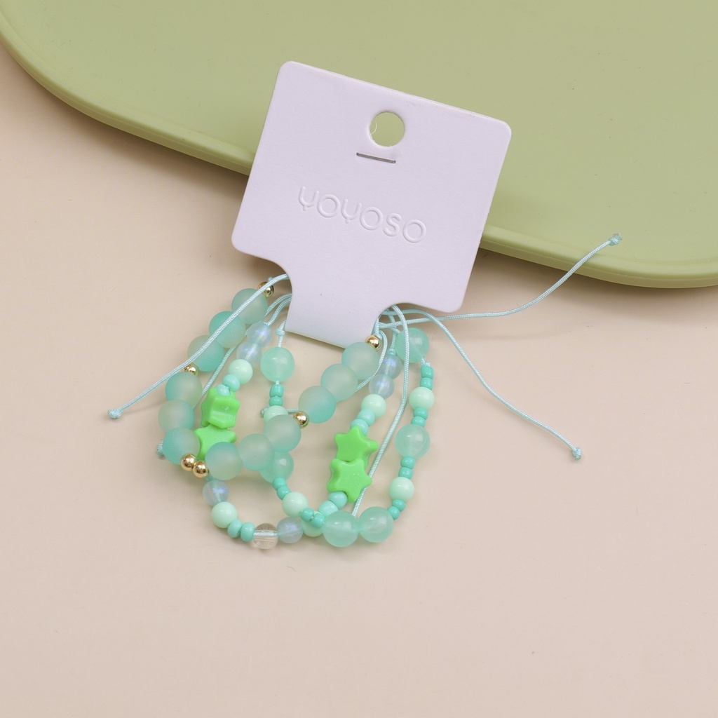 Beaded Bracelet Three Pieces Set - 5