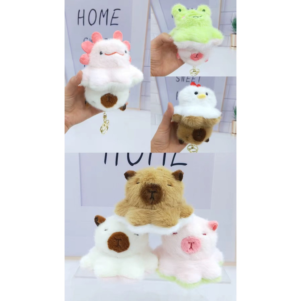 Two-sided funny plush keychain