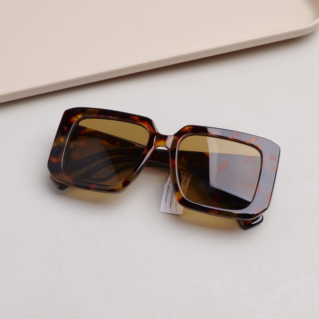 Stylish and Generous Square-frame Ladies' Sunglasses - Leopard Print
