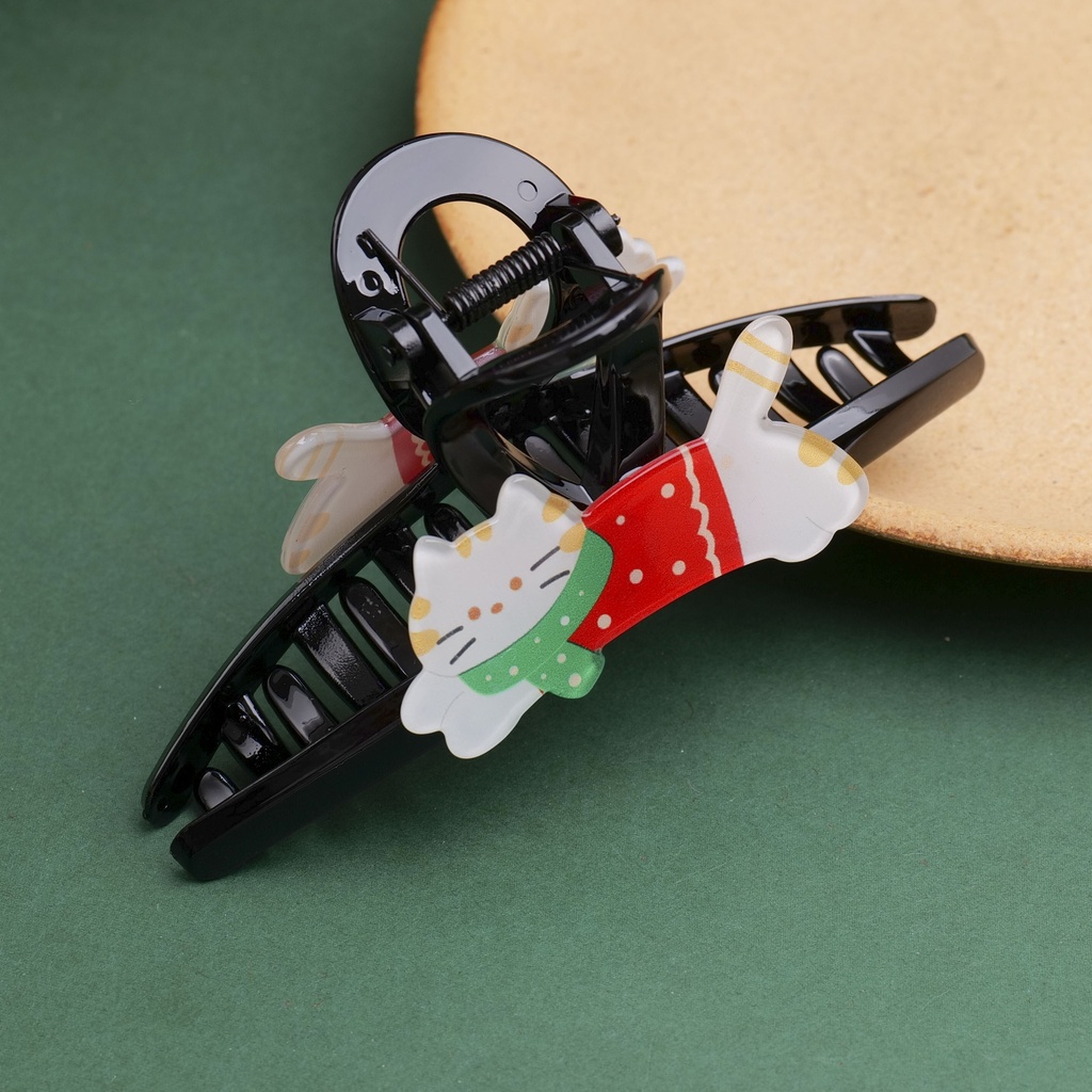 Christmas Series Cat Acrylic Claw Clip