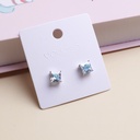 Square Diamond Fashion Earrings - Blue
