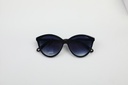 Retro round frame sunglasses in black