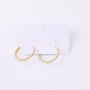 Frosted circle golden earring-small