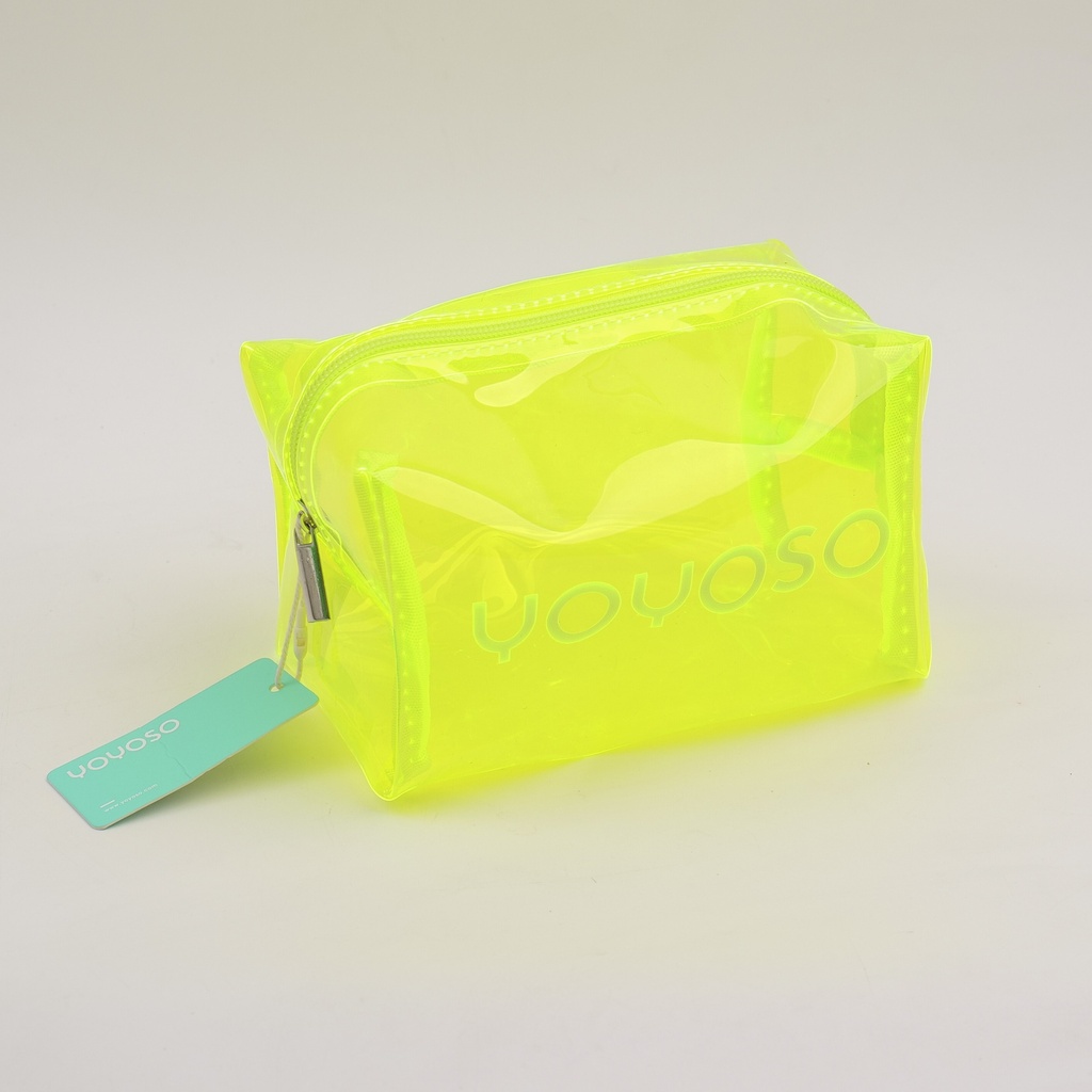 Color-transparent Pillow-shaped Makeup Bag - Yellow