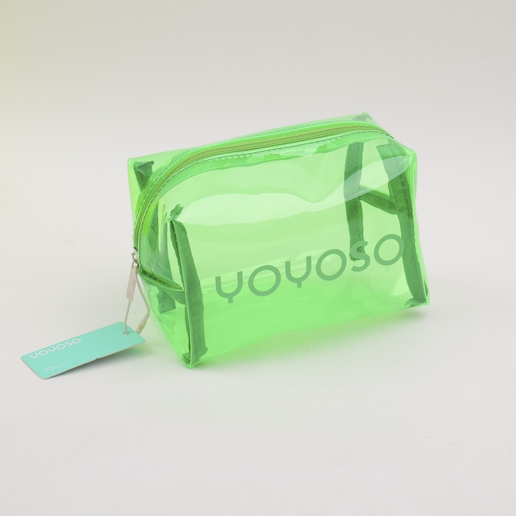 Color-transparent Pillow-shaped Makeup Bag - Green