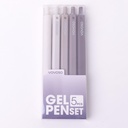 Macaron Gray Series Concise Classic Gel Pen Set 5PCS-Blue refill