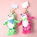 Performing frog plush doll key chain