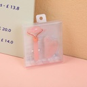 Single head roller massager and pink crystal gua sha tool combo set