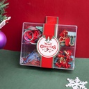 Christmas series four compartment acrylic box stationery set 196pcs