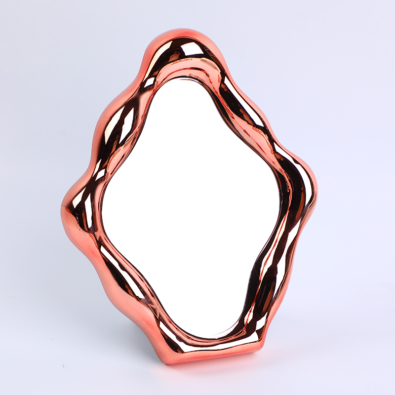 Baroque diamond rose gold creative tabletop mirror