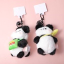 Fat stay at home panda nobody plush key chain