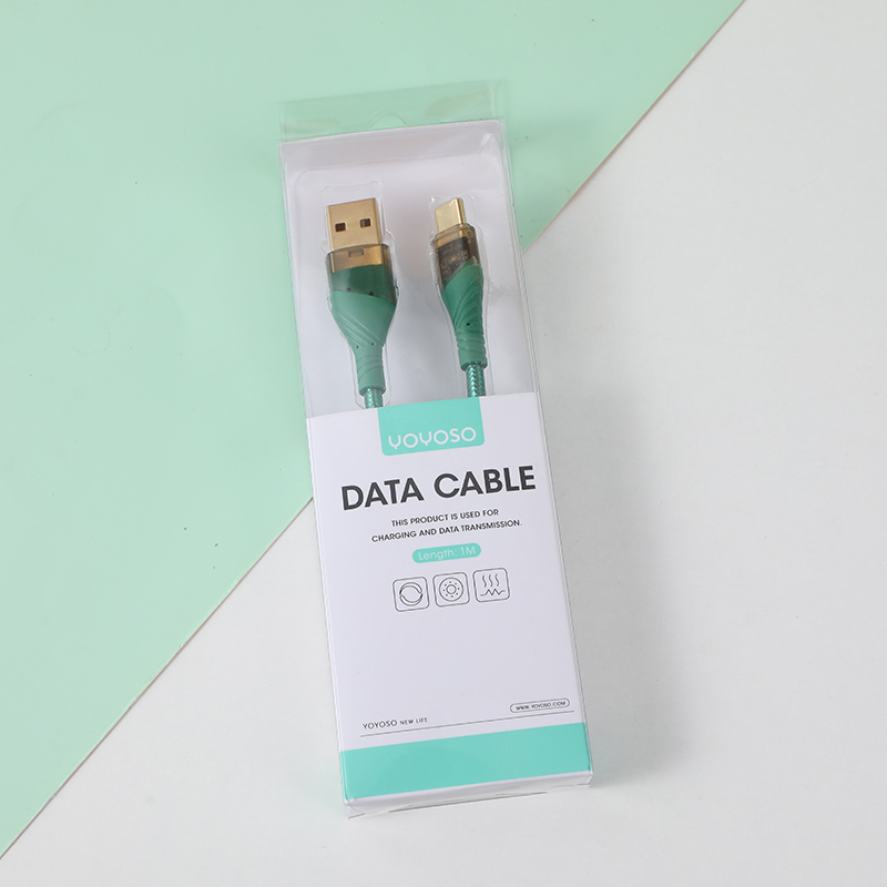 S138 Transparent case braided TYPE-C data cable