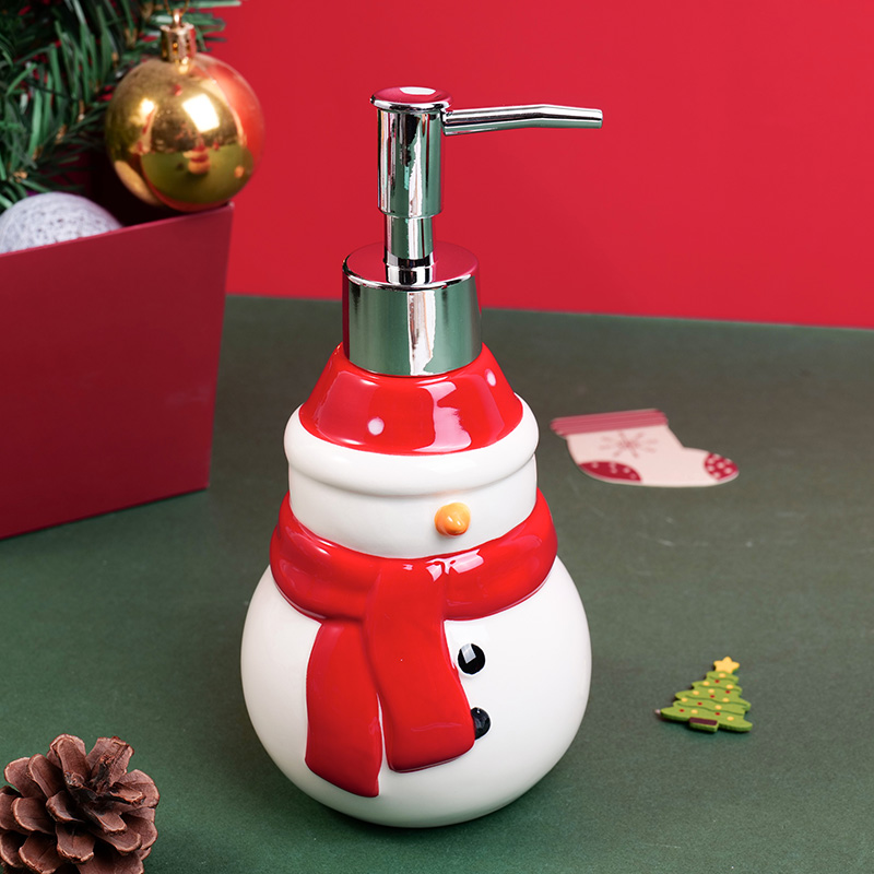 Christmas series snowman bath bottle