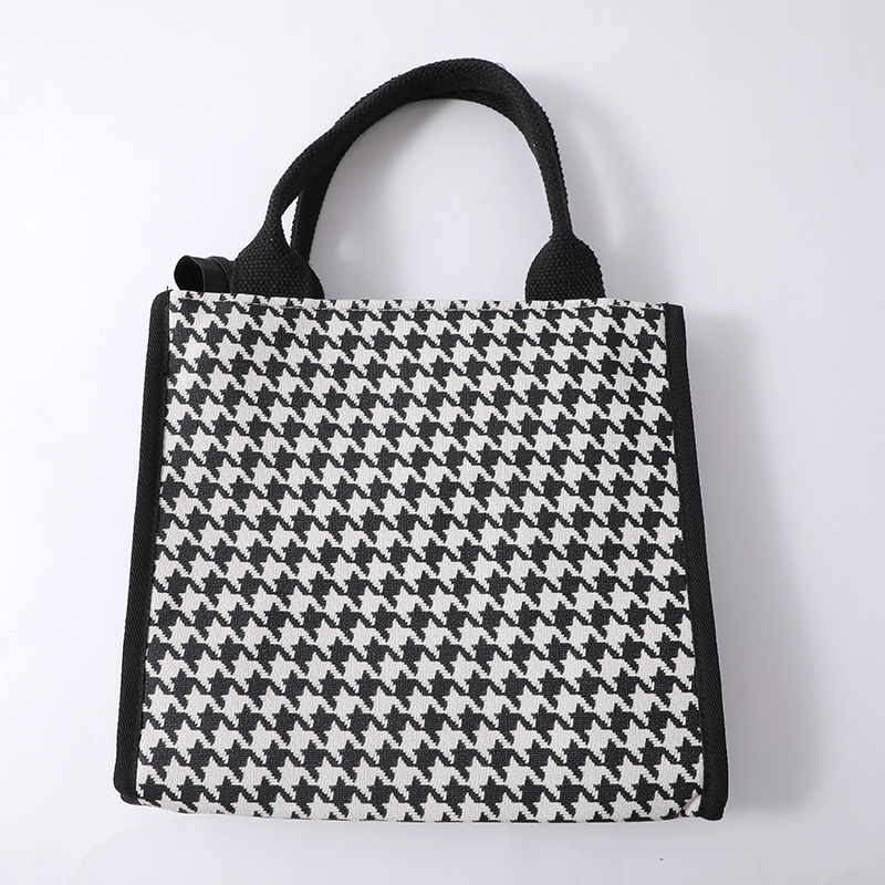 Easy-match style plaid shoulder bag-beige
